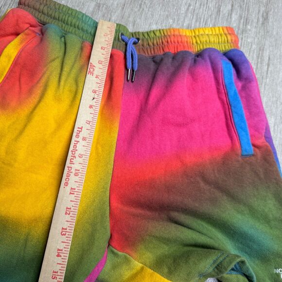 The North Face Rainbow Fleece Shorts Men's M Colorful Drawstring Hiking Running - Picture 8 of 11